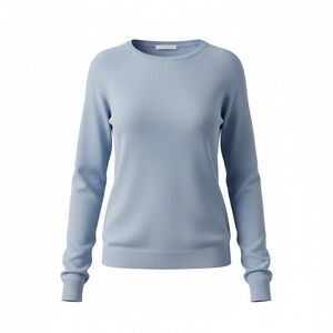 LOFT Women's Light Blue Crewneck Sweater